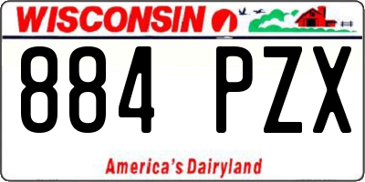 WI license plate 884PZX