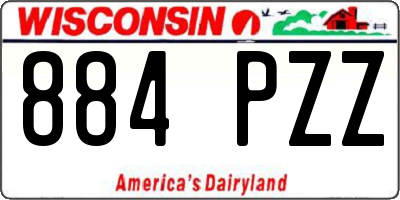WI license plate 884PZZ