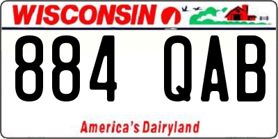 WI license plate 884QAB