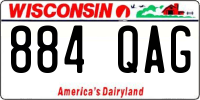 WI license plate 884QAG