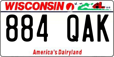 WI license plate 884QAK