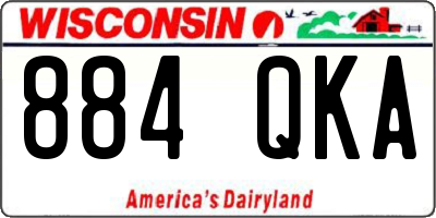 WI license plate 884QKA