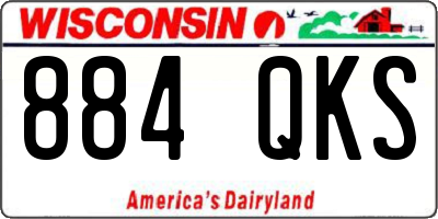 WI license plate 884QKS