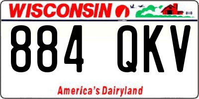 WI license plate 884QKV