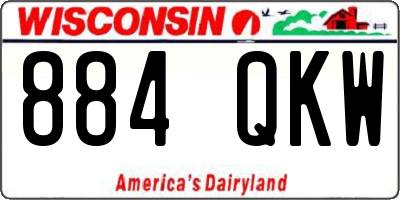 WI license plate 884QKW