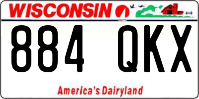 WI license plate 884QKX
