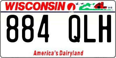 WI license plate 884QLH