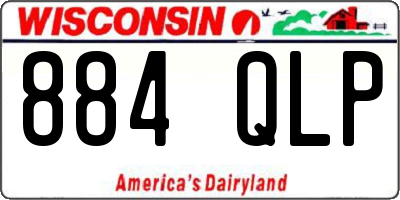 WI license plate 884QLP