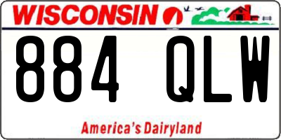 WI license plate 884QLW