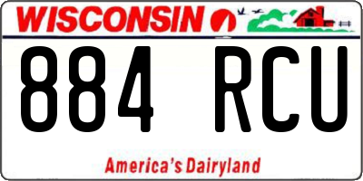 WI license plate 884RCU