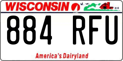 WI license plate 884RFU
