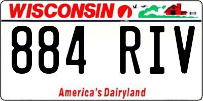 WI license plate 884RIV