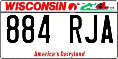 WI license plate 884RJA