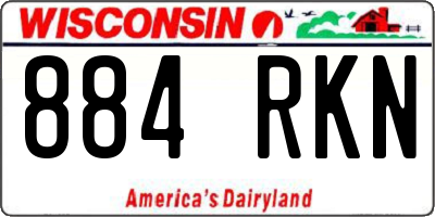 WI license plate 884RKN