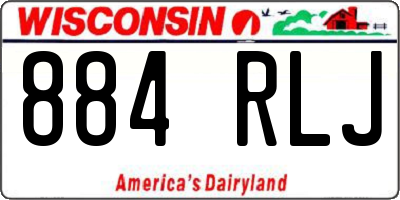 WI license plate 884RLJ
