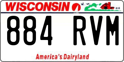 WI license plate 884RVM