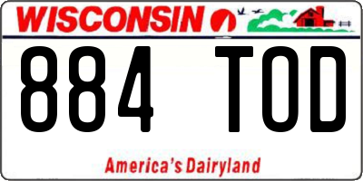 WI license plate 884TOD