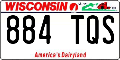 WI license plate 884TQS
