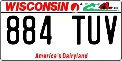 WI license plate 884TUV