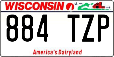 WI license plate 884TZP