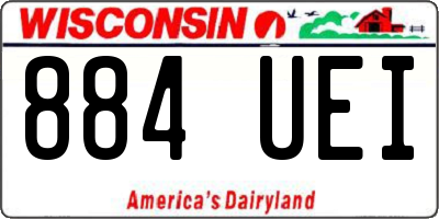 WI license plate 884UEI