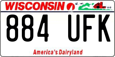 WI license plate 884UFK
