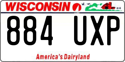 WI license plate 884UXP