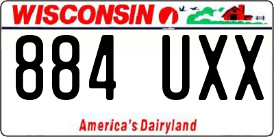 WI license plate 884UXX