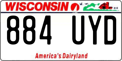 WI license plate 884UYD