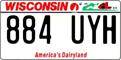 WI license plate 884UYH