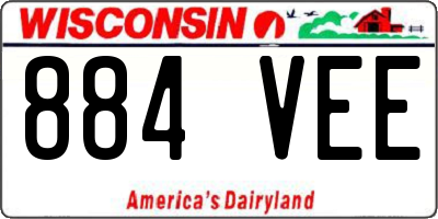 WI license plate 884VEE
