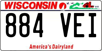 WI license plate 884VEI