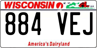 WI license plate 884VEJ