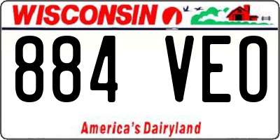 WI license plate 884VEO