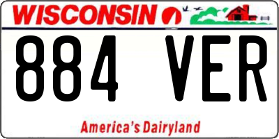 WI license plate 884VER
