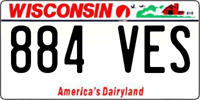 WI license plate 884VES