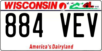 WI license plate 884VEV
