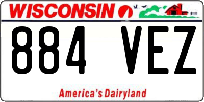 WI license plate 884VEZ