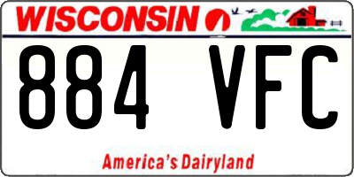 WI license plate 884VFC