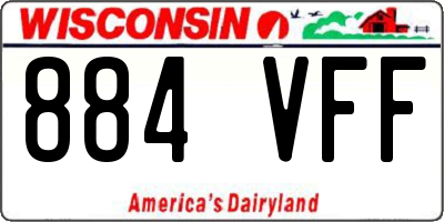 WI license plate 884VFF
