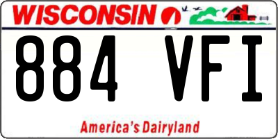 WI license plate 884VFI
