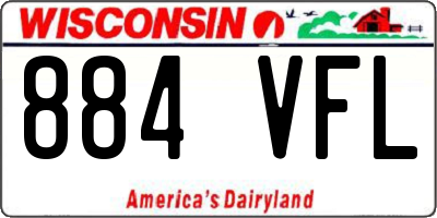 WI license plate 884VFL