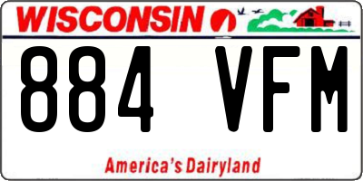 WI license plate 884VFM