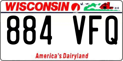 WI license plate 884VFQ