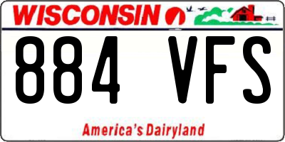 WI license plate 884VFS