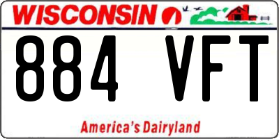 WI license plate 884VFT