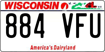 WI license plate 884VFU