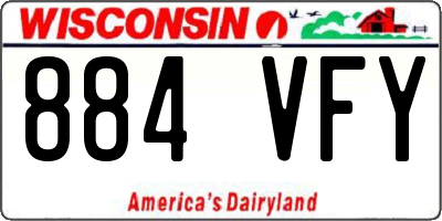 WI license plate 884VFY
