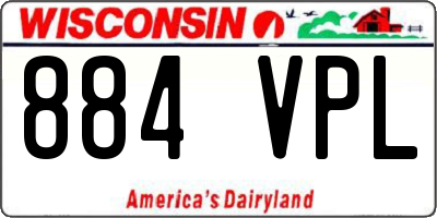 WI license plate 884VPL