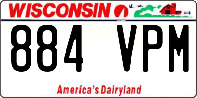 WI license plate 884VPM